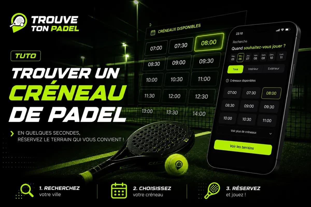 Comment trouver un créneau de padel près de chez vous